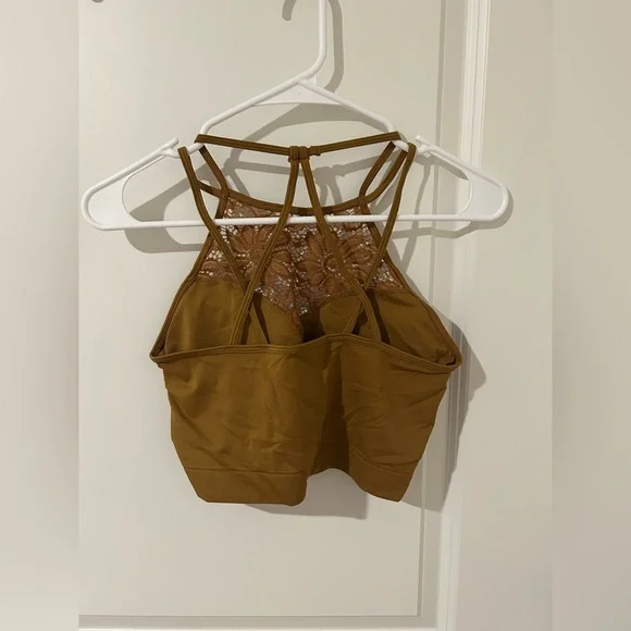 Zenana Plus Size Lace Halter Bralette with double back straps - Picture 7 of 8